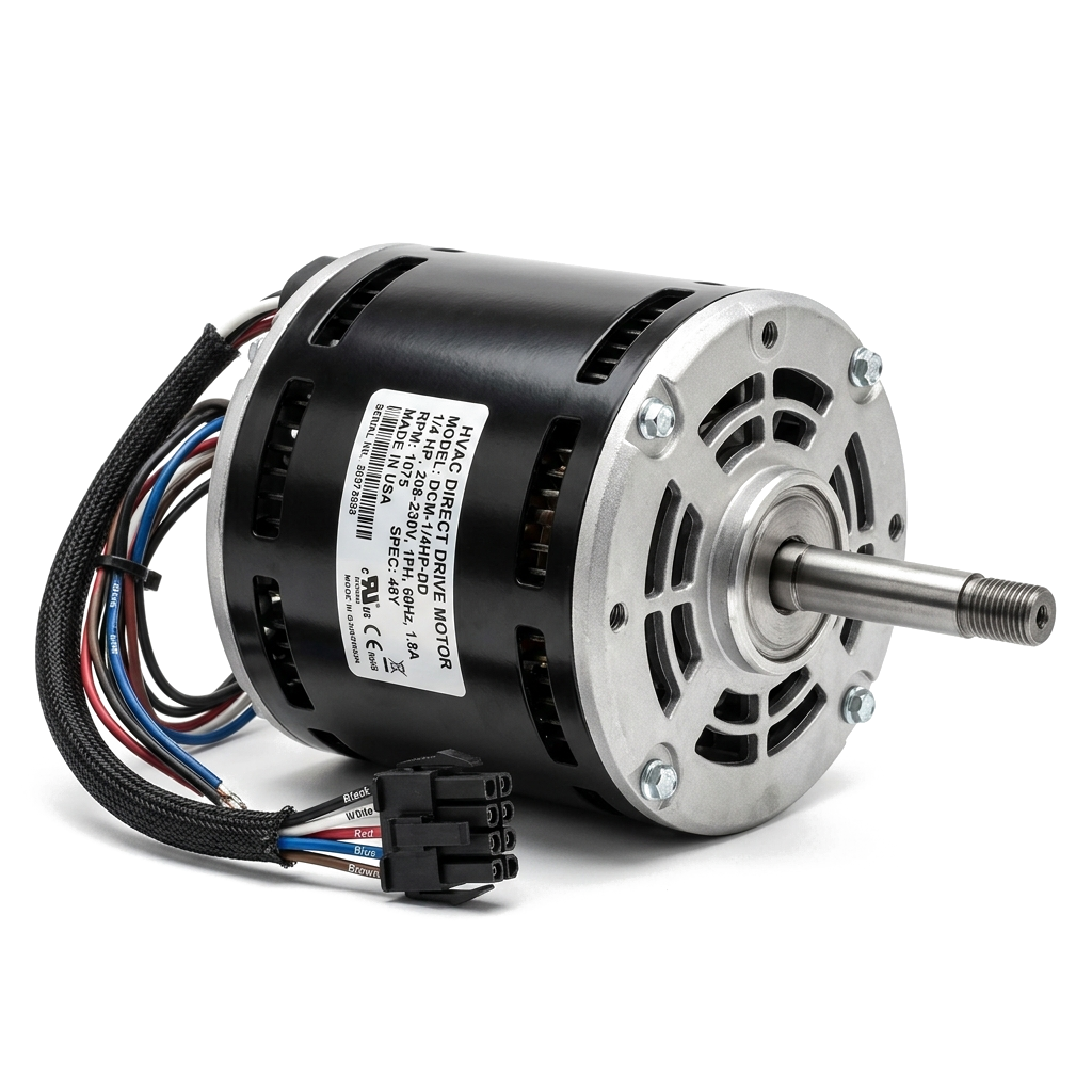 1/3 HP 1075 RPM 208-230V Direct Drive Blower Motor